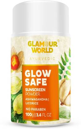 Glamour World Ayurvedic Sunscreen - SPF 50 Glow Safe Sunscreen Powder