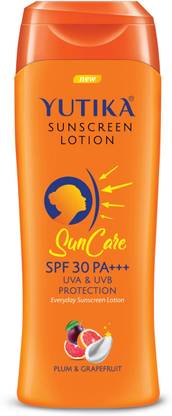 Yutika Sunscreen - SPF 30 with UVA & UVB Protection PA+++ Sunscreen Lotion Sun Care, 300ml