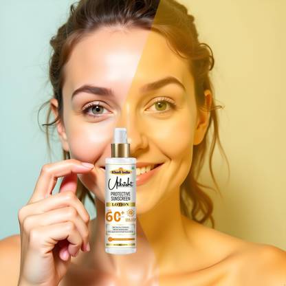 Utkrisht Sunscreen - SPF 60+ PA+++ Khadi Sunscreen Lotion SPF 60 for Cooling and Revitalizing Care