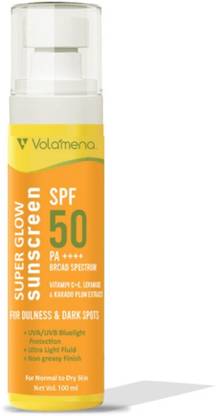 Volamena Sunscreen - SPF 50 PA++++ Super Glow With VItamin C For Bright & Glowing Skin No White Cast