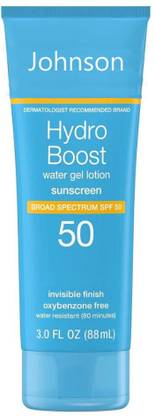 JOHNSON'S Sunscreen - SPF 50 Hydro Boost SPF 50 Water Gel Sunscreen Lotion