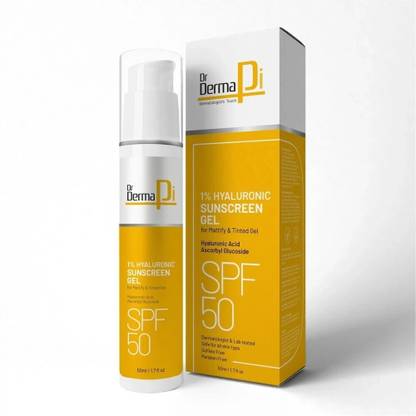 DRDermapi Sunscreen - SPF 50 1% Hyaluronic SunScreen Gel Mattify & Tinted Sunscreen Gel