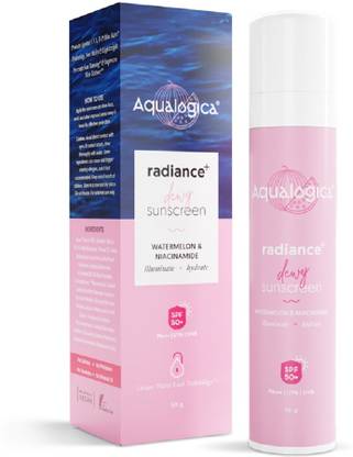 Aqualogica Sunscreen - SPF 50 PA+++ Radiance+ Dewy Sunscreen for Oily Skin with Watermelon & Niacinamide