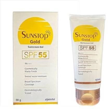 SUNSTOP Sunscreen - SPF 50 PA+++ GOLD SUNSCREEN GEL SPF 55 PA+++ - best sun protection