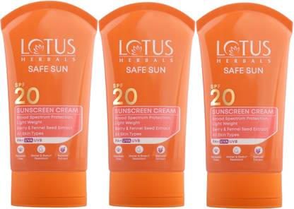 LOTUS HERBALS Safe Sunscreen Cream PA+ SPF 20