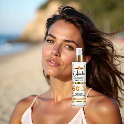 Utkrisht Sunscreen - SPF 60+ PA+++ Khadi SPF 60 Sunscreen Lotion for Long Hour Skin Comfort
