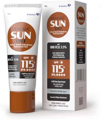 venusia Sunscreen - SPF 115 PA++++ Tinted sunscreen || Full spectrum protection I UVA, UVB, Blue light protect