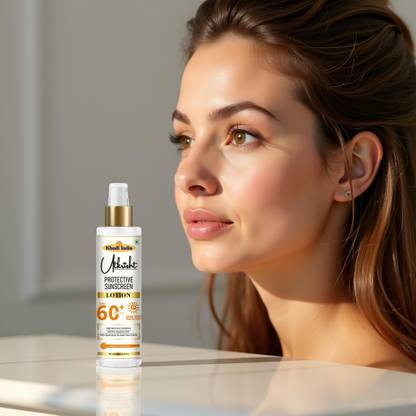 Utkrisht Sunscreen - SPF 60+ PA+++ Khadi SPF 60 Lotion with Natural Ingredients for Skin Glow