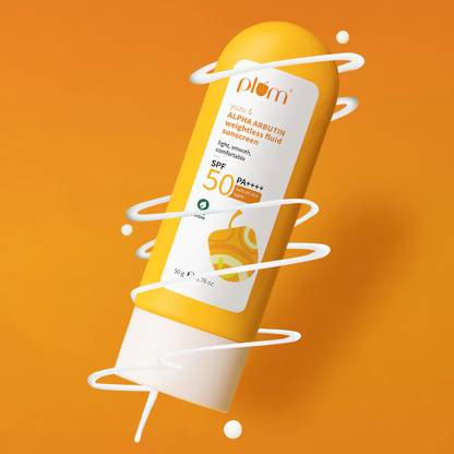 Plum Sunscreen - SPF 50 PA++++ Yuzu & Alpha Arbutin Weightless Fluid Sunscreen | Lightweight & Quick Absorbing