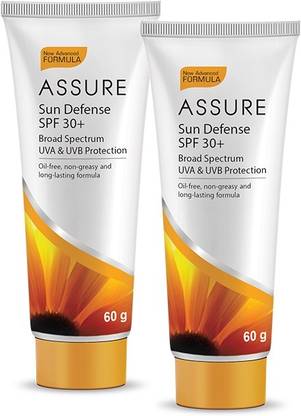 ASSURE Sunscreen - SPF 50 Sun Defense Advanced Sun Protection Factor (SPF) 30+ Pack of 2