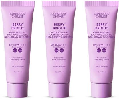 Conscious Chemist Sunscreen - SPF 50 PA++++ Niacinamide Sunscreen | No White Cast | Lightweight, Water & Sweat Resistant