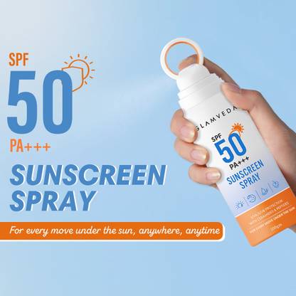 GLAMVEDA Sunscreen - SPF 50 PA+++ SPF50 PA+++Sunscreen Spray|Water-Resistant Non-Greasy|Face & Body Sun Protection
