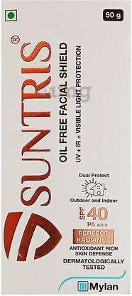 Suntris Sunscreen - SPF 50 PA+++ Oil Free Facial Shield SPF 40 PA+++ -50g