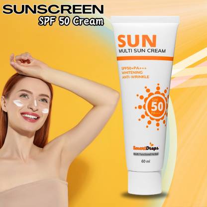 smartdrops Sunscreen - SPF 50 PA++++ Whitening Anti-Wrinkle Sunscreen Creem For Sun Protection