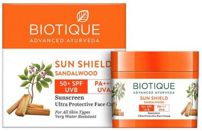 BIOTIQUE Sunscreen - SPF 50 PA+ Bio Sandalwood Sunscreen