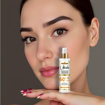 Utkrisht Sunscreen - SPF 60+ PA+++ Khadi Sun Protection SPF 60 Lotion for Face and Body Hydration