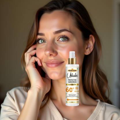 Utkrisht Sunscreen - SPF 60+ PA+++ Khadi SPF 60 Sun Lotion with Non Sticky Herbal Skin Formula