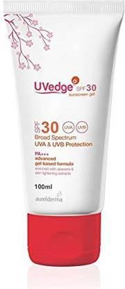Aurelderma Sunscreen - SPF 50 PA+++ UVedge Sunscreen Gel SPF 30