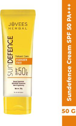 JOVEES Sunscreen - SPF 50 PA+++ Sun Defence Cream SPF 50 Sunscreen| For All Skin Type | UVA & UVB Protection