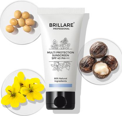 BRILLARE Sunscreen - SPF 50 PA+++ Multi-Protection Sunscreen SPF 40 | Protection from UVA/UVB rays & Blue Light emitted from digital device | Susncreen