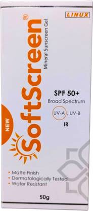 softscreen Sunscreen - SPF 50 PA+ Mineral Sunscreen Gel SPF 50 Broad Spectrum