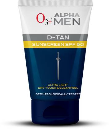 O3+ Sunscreen - SPF 50 PA+ Alpha Men D-tan Sunscreen Spf 50
