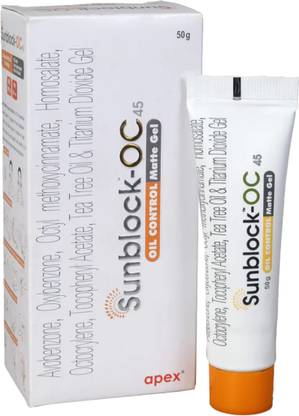 Apex Sunscreen - SPF 45 Sunblocl-OC OIL Control Sunscreen Matte Gel