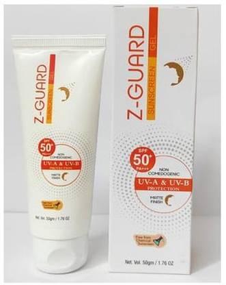 Z GUARD Sunscreen - SPF 50 PA++ SUNSCREEN GEL 50GM (PACK OF 1) 100% RESULT