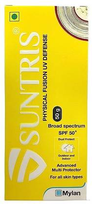 Suntris Sunscreen - SPF 50 PA+++ Physical Fusion UV Defense