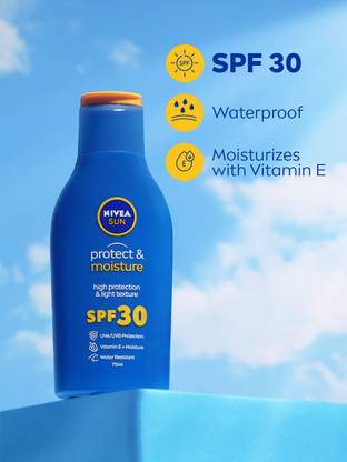 NIVEA Sunscreen - SPF 50 PA++ UVA UVB, Moisturizing Lotion with Vitamin E, For Men & Women