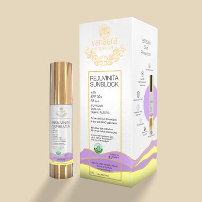 vanaura organics Sunscreen - SPF 30 PA++++ Rejuvinita Sunblock Cream with SPF 30+ PA+++| Sunscreen for Women & Men