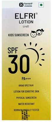 TorrentPharmaceuticals Sunscreen - SPF 50 PA+++ ELFRI LOTION KIDS SUNSCREEN