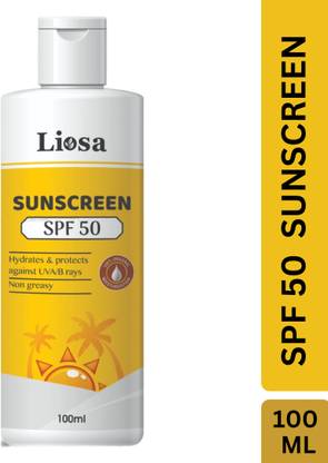 Liosa Sunscreen - SPF 50 PA+++ SPF 50 PA+++ Sunscreen Cream, Sunscreen for all types Skin, UVA & UVB Protection