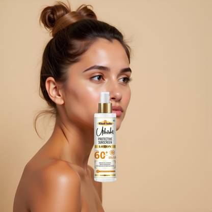 Utkrisht Sunscreen - SPF 60+ PA+++ Khadi Herbal SPF 60 Lotion with Matte Look and Sun Protection