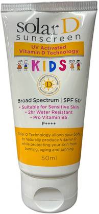 Solar D Sunscreen - SPF 50 PA++++ D KIDS Sunscreen UV Activeted Vitamin D Technology