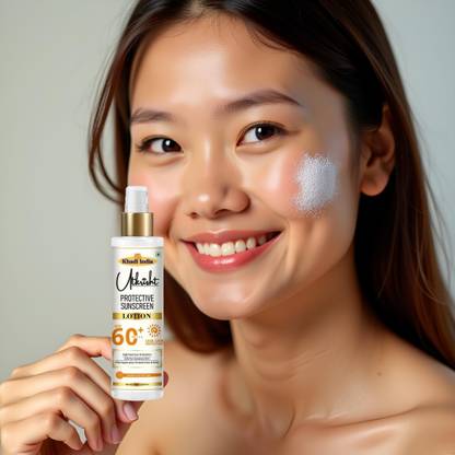Utkrisht Sunscreen - SPF 60+ PA+++ Khadi SPF 60 Lotion for Glowing Skin and Pollution Defense