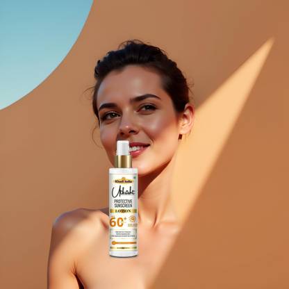 Utkrisht Sunscreen - SPF 60+ PA+++ Khadi Lightweight Sunscreen SPF 60 for Sun Protection and Nourishment