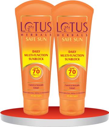 LOTUS HERBALS Sunscreen - SPF 50 PA+++ Safe Sun Multi-Function Sunscreen