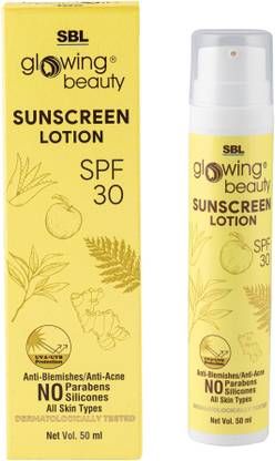 SBL Sunscreen - SPF 50 Glowing Beauty Sunscreen Lotion (SPF 30) Pack Of 2 (100Ml)