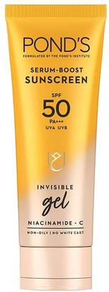 POND's Sunscreen - SPF 50 PA+++ Serum Boost Sunscreen SPF 50 PA+++ Invisible Gel 49G