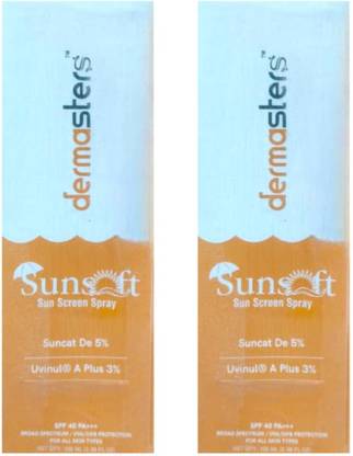 DOOMSDAY Sunscreen - SPF 40 PA+++ SUNSOFT SUNSCREEN SPRAY FOR HIGH PROTECTION SUN RAYS SKIN PACK OF 100ml x 2