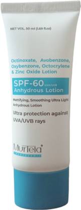 MURTELA Sunscreen - SPF 50 PA+++ SPF-60 ANHYDROUS SUNSCREEN LOTION ULTRA PROTECTION AGAINST UVA/UVB RAYS