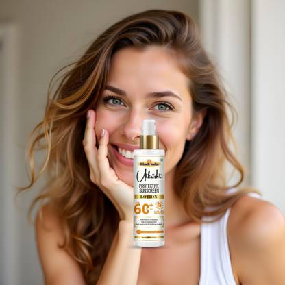Utkrisht Sunscreen - SPF 60+ PA+++ Khadi SPF 60 Lotion for Even Skin Tone and UV Damage Repair
