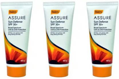 Rastic Assure Sunscreen - SPF 30+ PA+ Sunscreen - SPF 50 Sun Defense SPF 30 Pack of 3