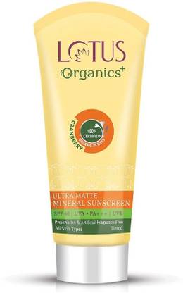 Lotus Organics+ Sunscreen - SPF 50 PA+++ Ultra Matte Mineral Sunscreen
