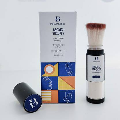 Barely Sunny Sunscreen - SPF 50 PA++++ Sunscreen Powder SPF 70 Protection & Ultra Soft Skin