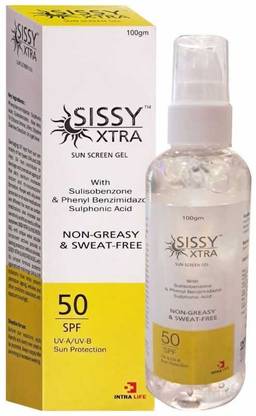 Sissy Sunscreen - SPF 50 PA++++ Xtra SPF 50, with UVA & UVB Protection, Water Resistant Sunscreen 100 gm