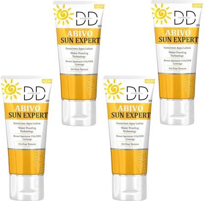 DOOMSDAY Sunscreen - SPF 30 PA++ ABIVO SUN EXPERT SUNSCREEN AQUA LOTION PACK OF 60mL x 4