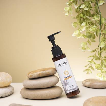 ZEOVEDA Sunscreen - SPF 50 PA++++ Organic Sunscreen with SPF 50 Ultra Matte Texture | Oxybenzone free Sunscreen