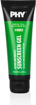 Phy Sunscreen - SPF 50 Active Sun Protect Sunscreen Gel | SPF 60 | Gel Based, Non-Greasy Sunscreen